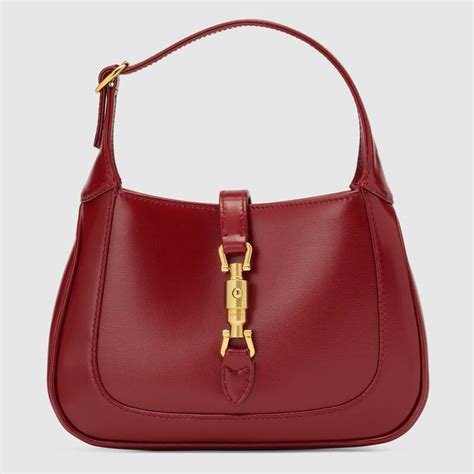 gucci jackie red leather